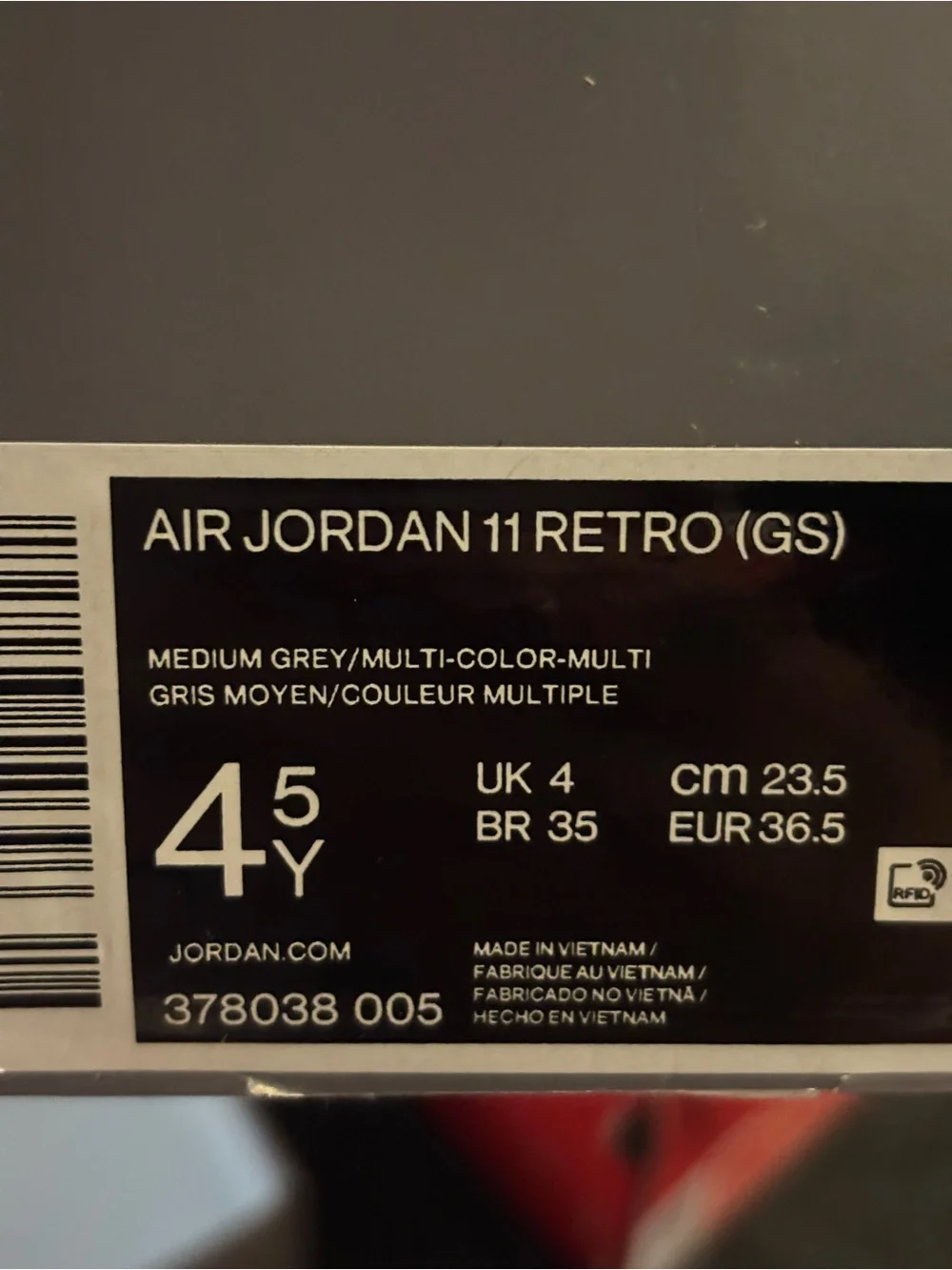 Jordan Air Jordan 11 High-Top Sneakers — Grey/White